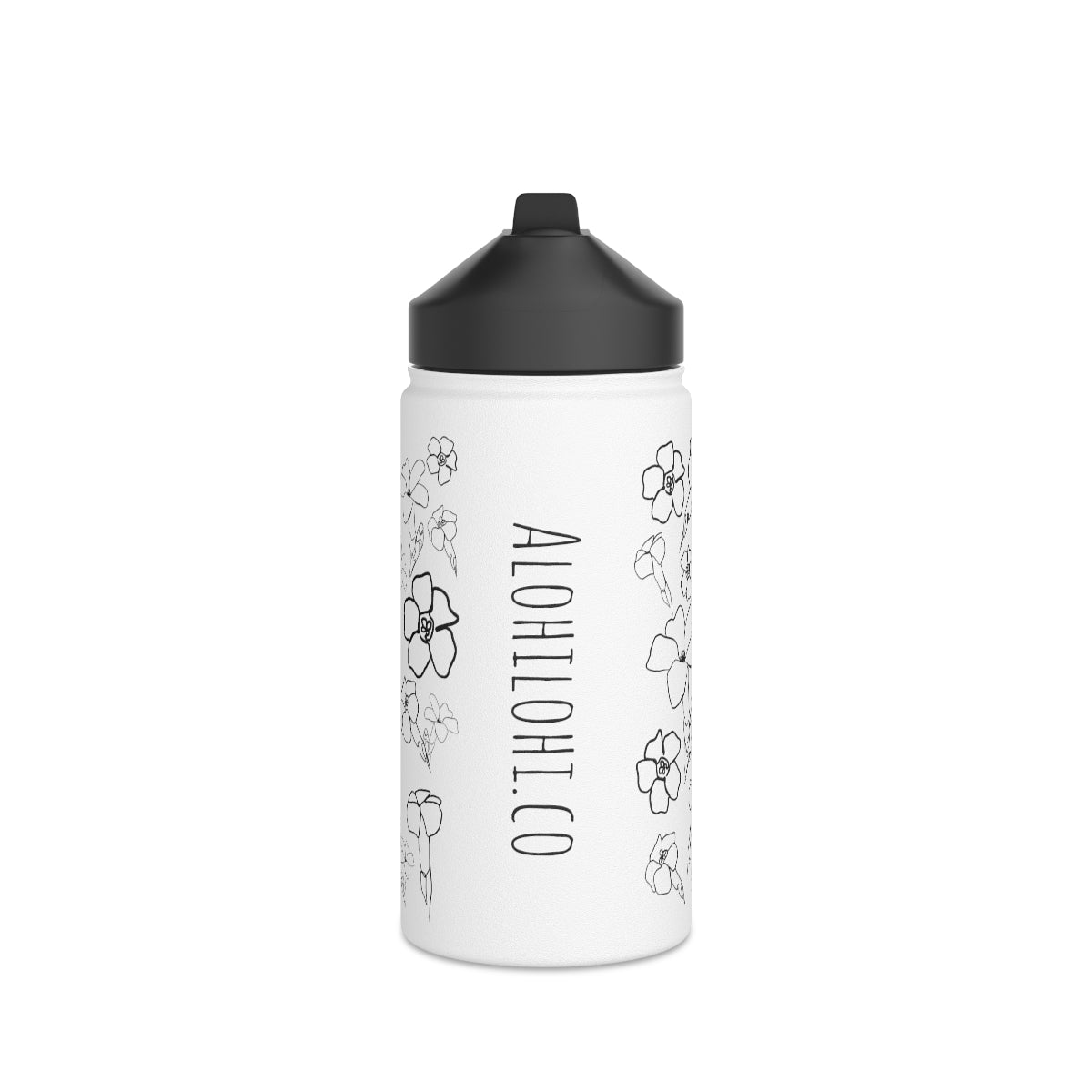 Pua Kenikeni (B&W) - Stainless Steel Water Bottle