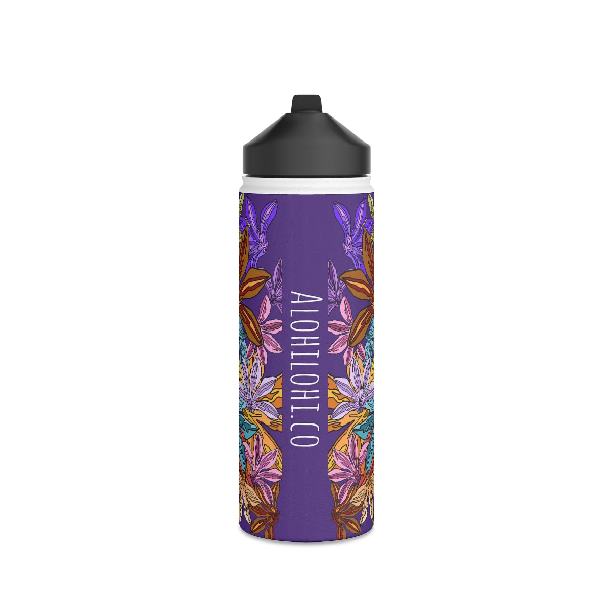 Naupaka (in Poni/Purple) - Stainless Steel Water Bottle