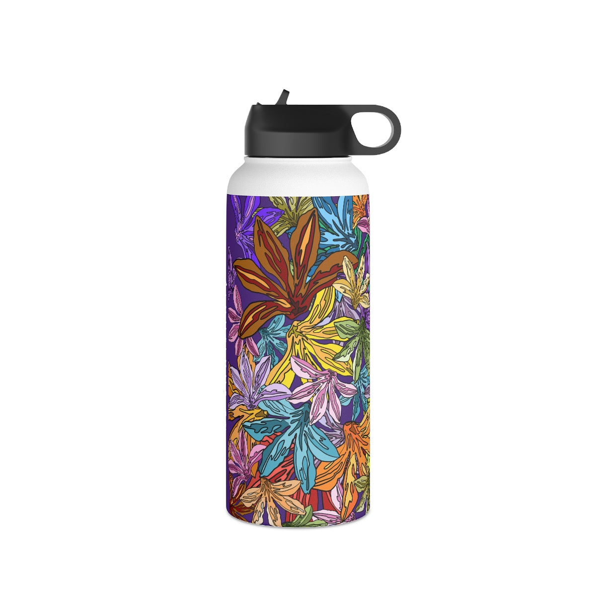 Naupaka (in Poni/Purple) - Stainless Steel Water Bottle