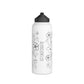 Pua Kenikeni (B&W) - Stainless Steel Water Bottle