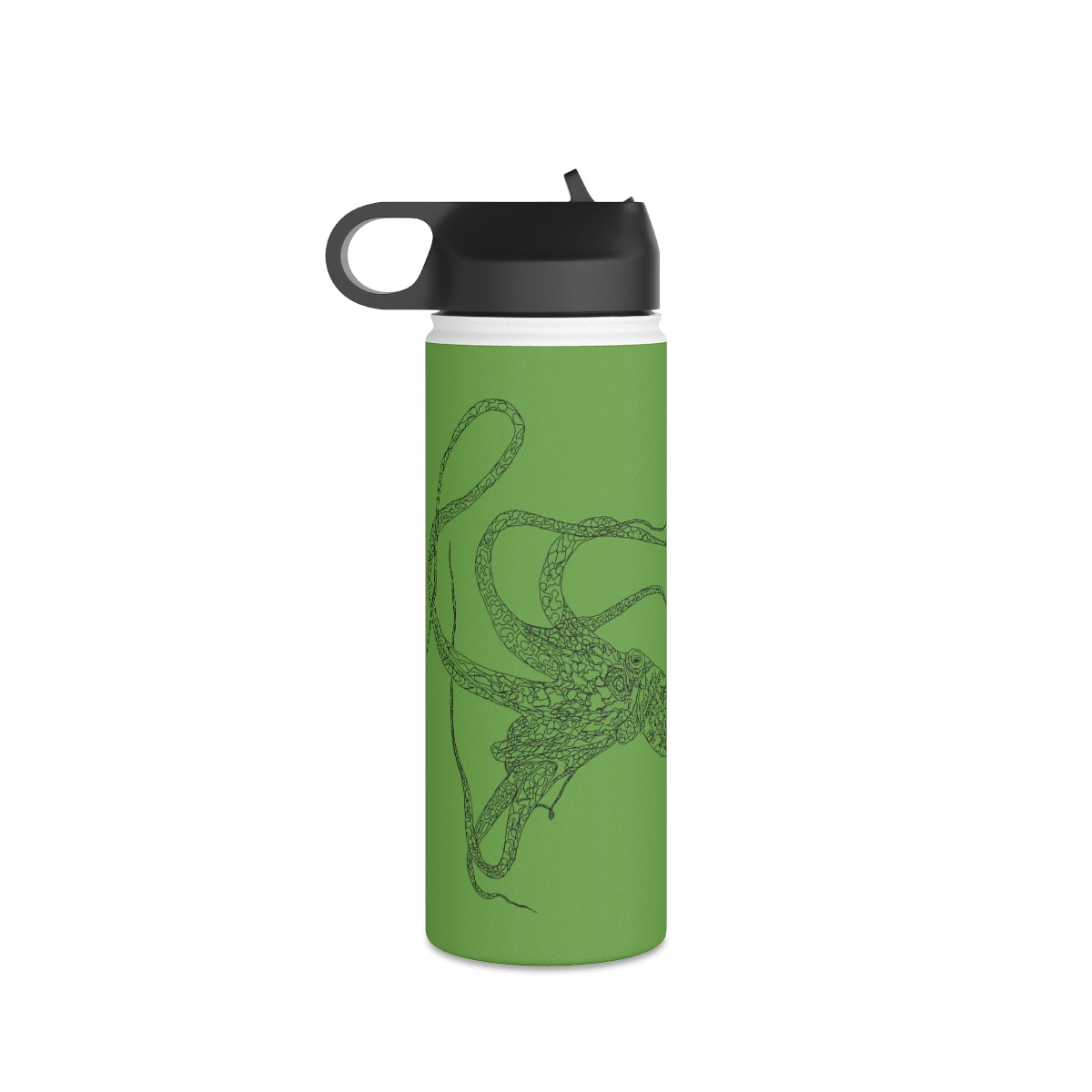 Heʻe (in ʻŌmaʻomaʻo/Green) - Stainless Steel Water Bottle