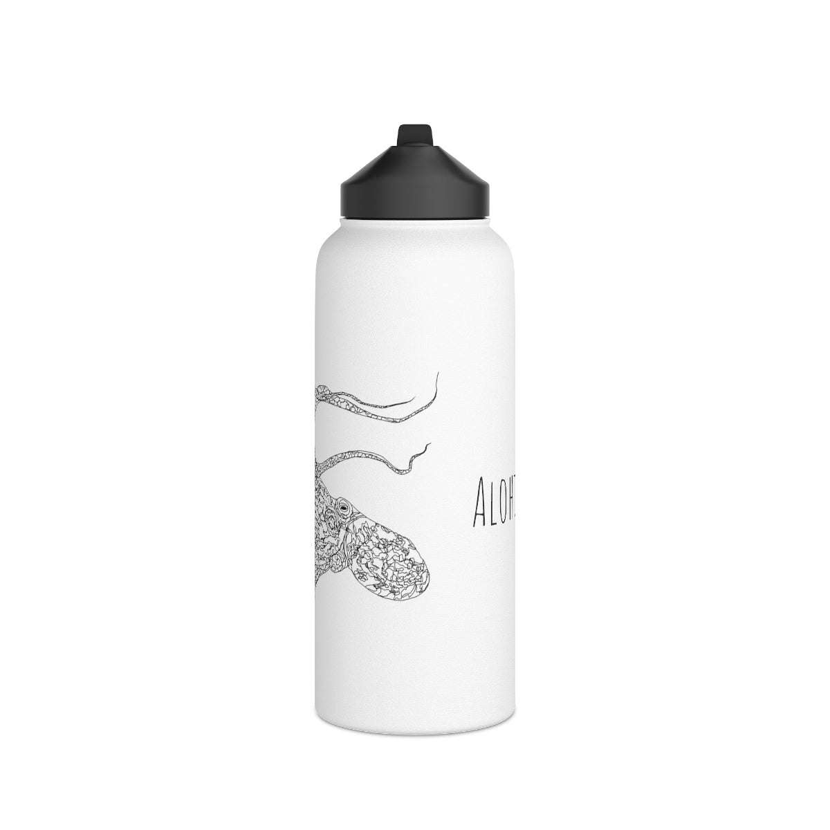 Heʻe (ʻEleʻele) - Stainless Steel Water Bottle