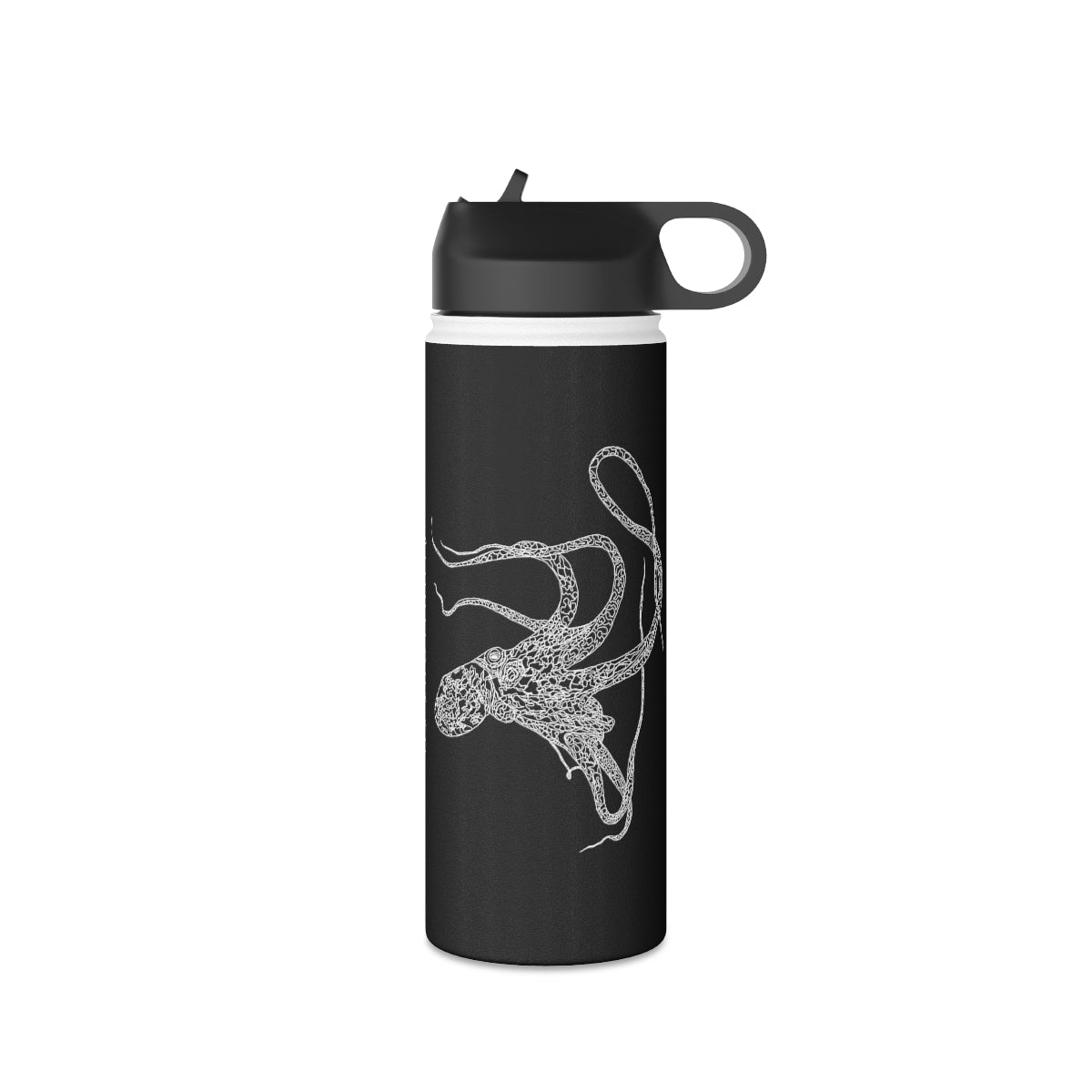 Heʻe (in ʻEleʻele/Black) - Stainless Steel Water Bottle