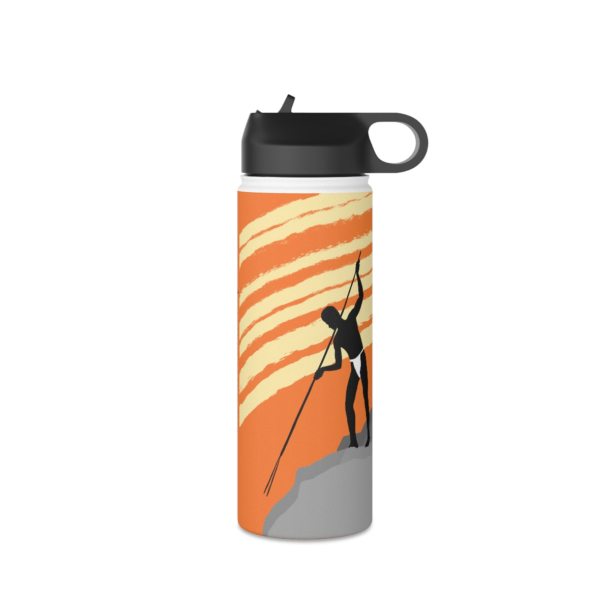 ʻŌkoholua in ʻAlani/Orange - Stainless Steel Water Bottle