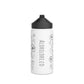 Pua Kenikeni (B&W) - Stainless Steel Water Bottle