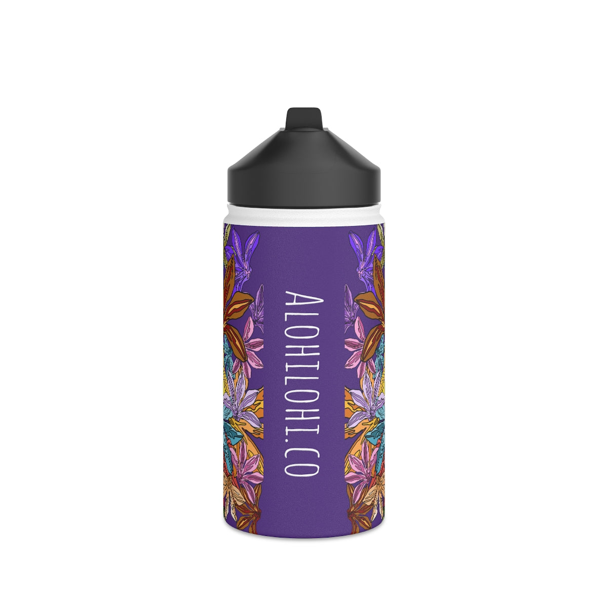 Naupaka (in Poni/Purple) - Stainless Steel Water Bottle