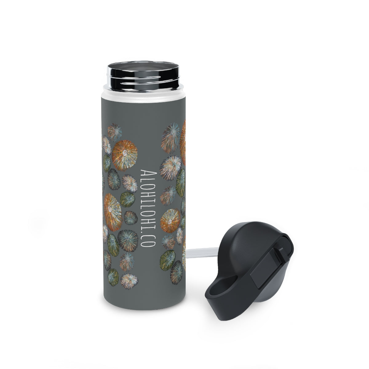 ʻOpihi (in Gray/ʻĀhinahina) - Stainless Steel Water Bottle