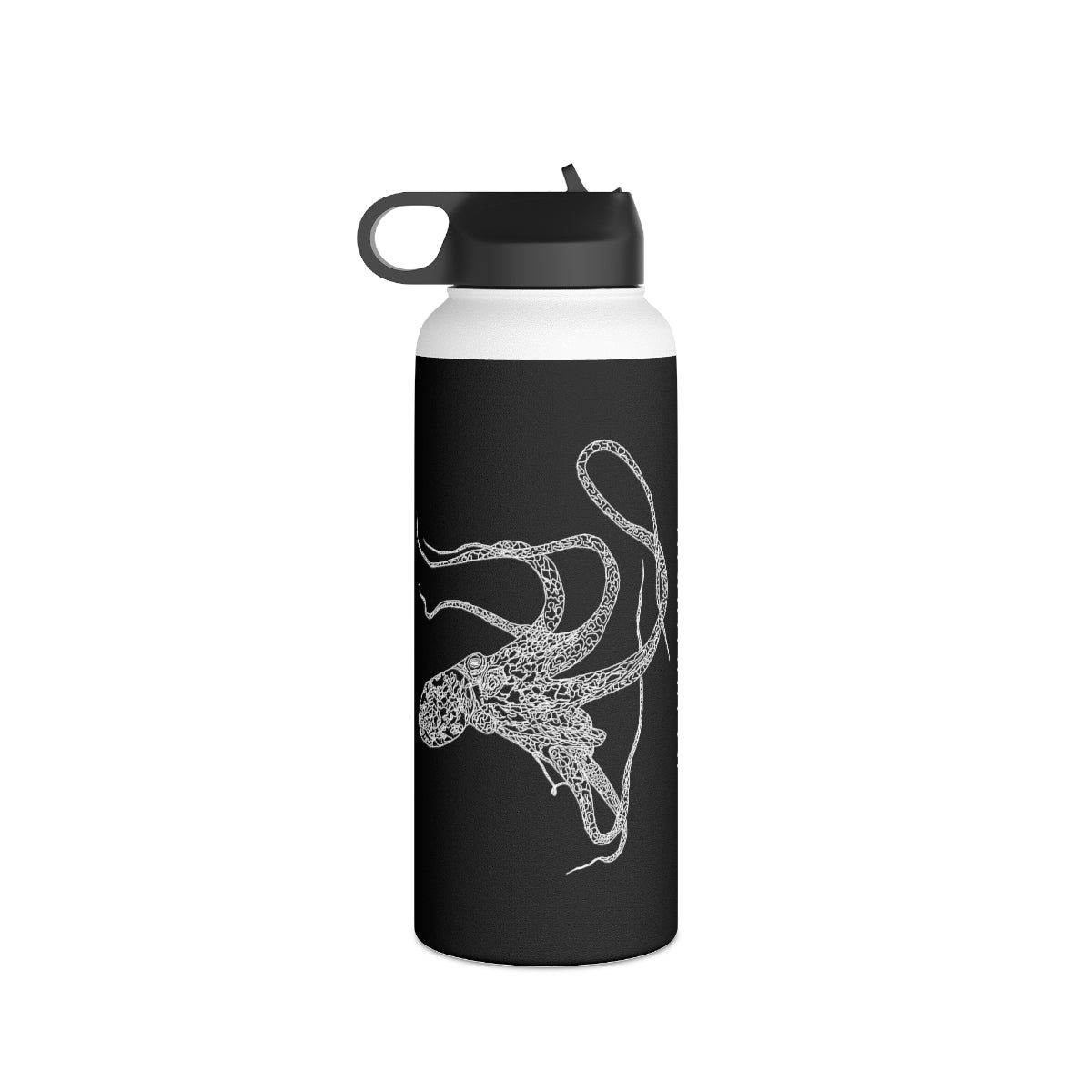 Heʻe (in ʻEleʻele/Black) - Stainless Steel Water Bottle