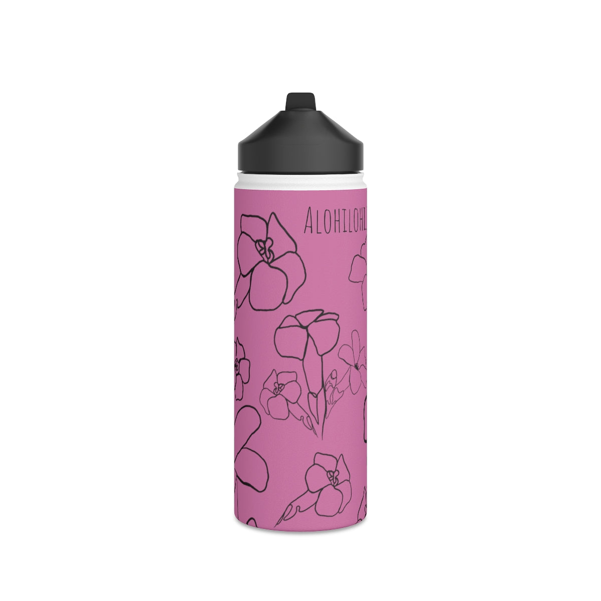 Pua Kenikeni (E) in ʻĀkala/Pink - Stainless Steel Water Bottle