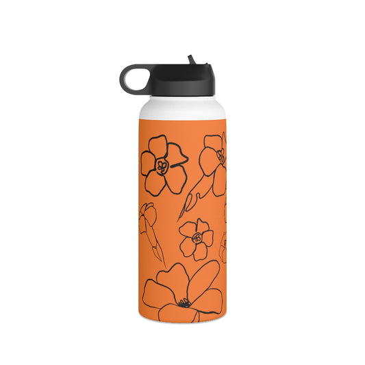 Pua Kenikeni (E) in ʻAlani/Orange - Stainless Steel Water Bottle