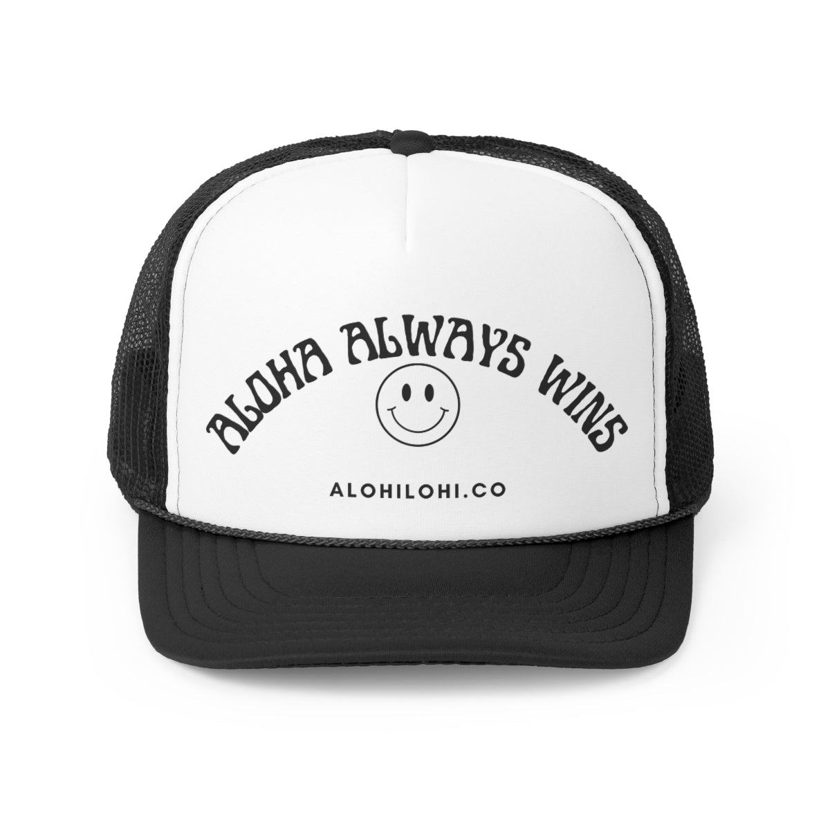 Aloha Always Wins - Smiley Face B&W