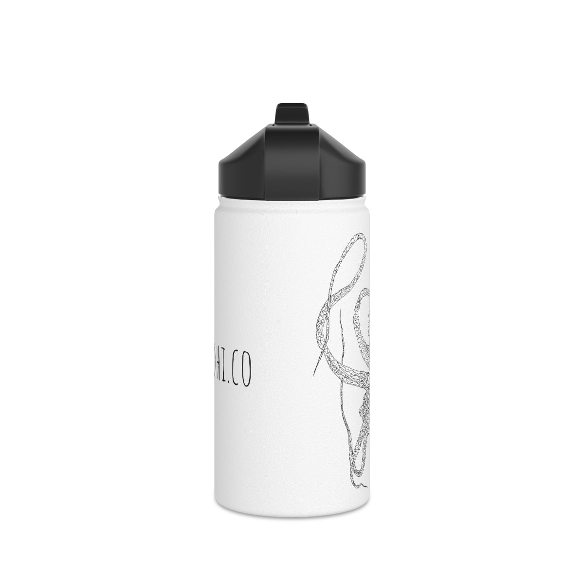 Heʻe (ʻEleʻele) - Stainless Steel Water Bottle