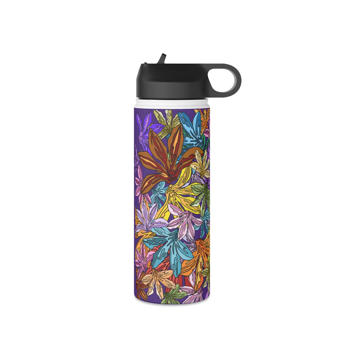 Naupaka (in Poni/Purple) - Stainless Steel Water Bottle