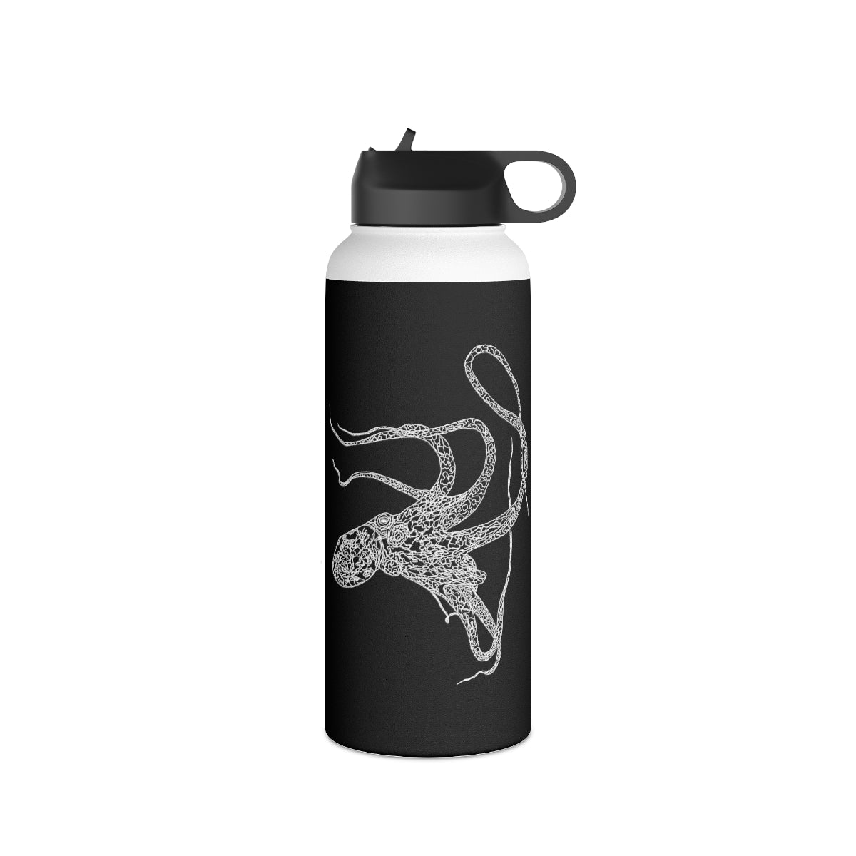 Heʻe (in ʻEleʻele/Black) - Stainless Steel Water Bottle