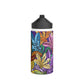 Naupaka (E) in Poni/Purple - Stainless Steel Water Bottle