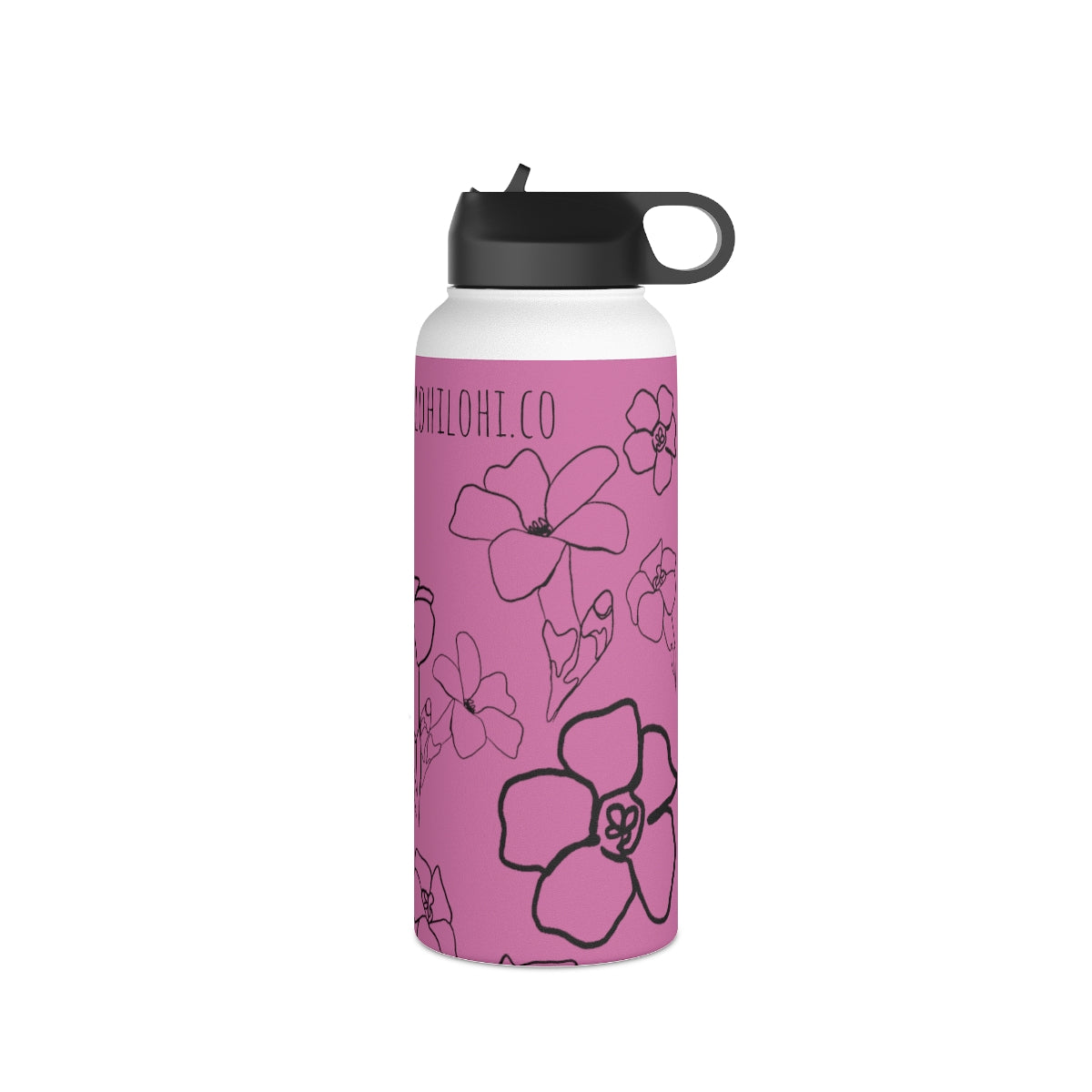 Pua Kenikeni (E) in ʻĀkala/Pink - Stainless Steel Water Bottle