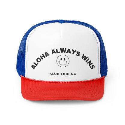 Aloha Always Wins - Smiley Face B&W