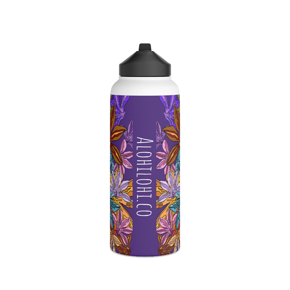 Naupaka (in Poni/Purple) - Stainless Steel Water Bottle