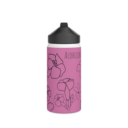 Pua Kenikeni (E) in ʻĀkala/Pink - Stainless Steel Water Bottle