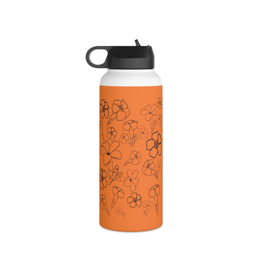 Pua Kenikeni in ʻAlani/Orange - Stainless Steel Water Bottle