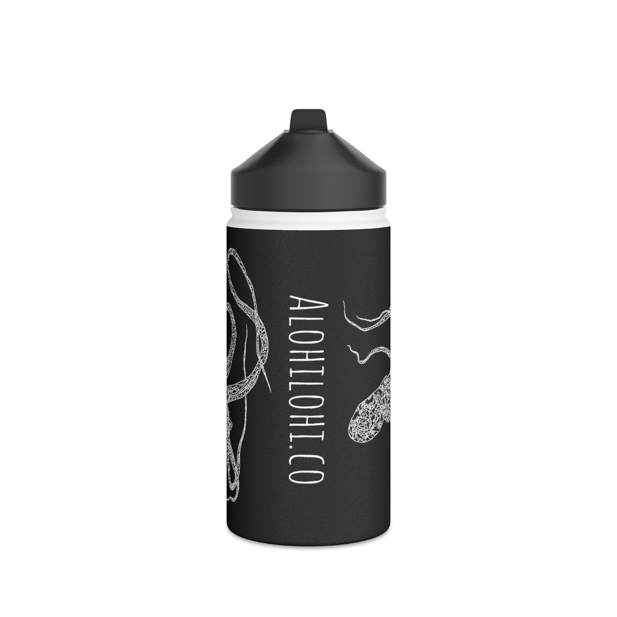 Heʻe (in ʻEleʻele/Black) - Stainless Steel Water Bottle