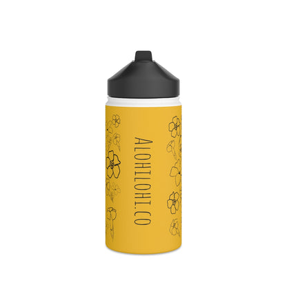 Pua Kenikeni in Melemele/Yellow - Stainless Steel Water Bottle