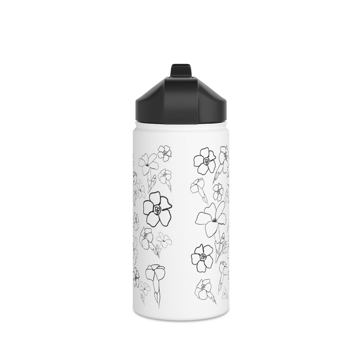 Pua Kenikeni (B&W) - Stainless Steel Water Bottle