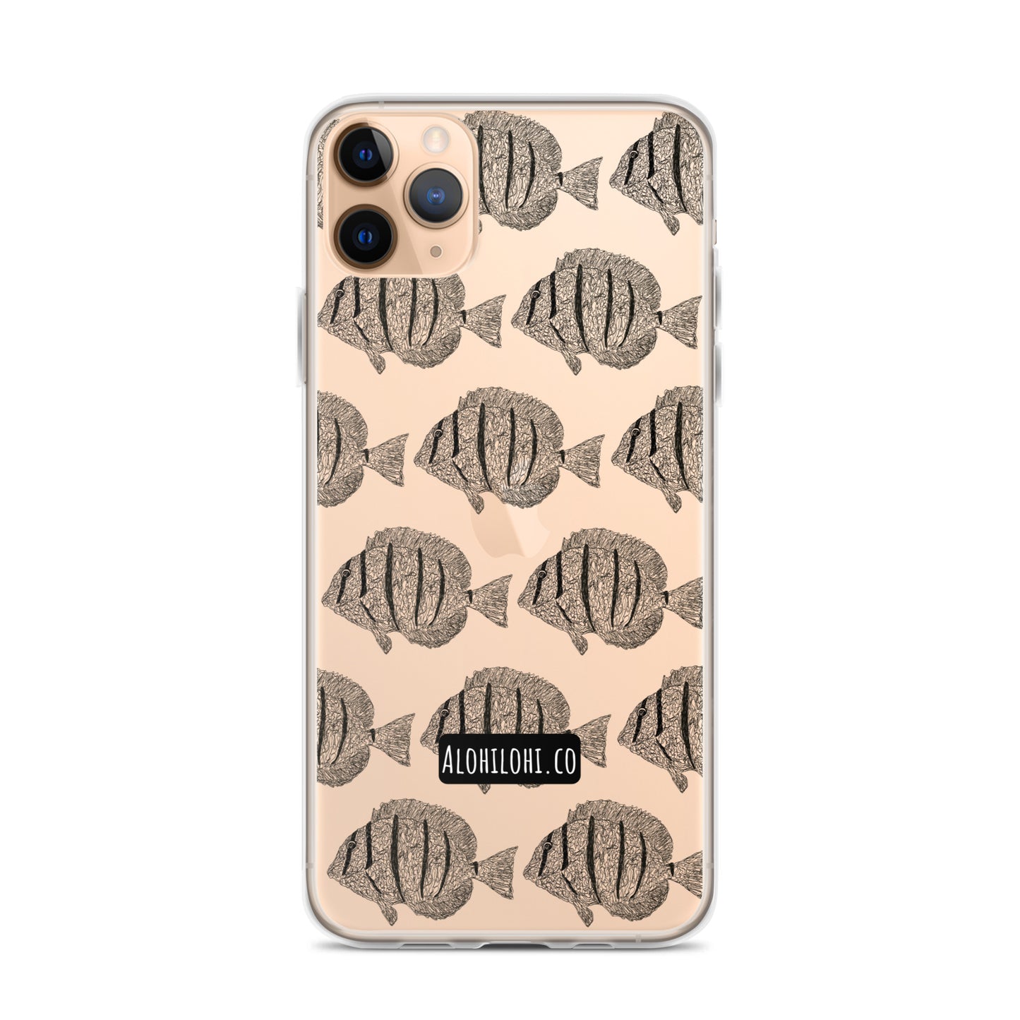 Manini (B&W) - Clear iPhone Case