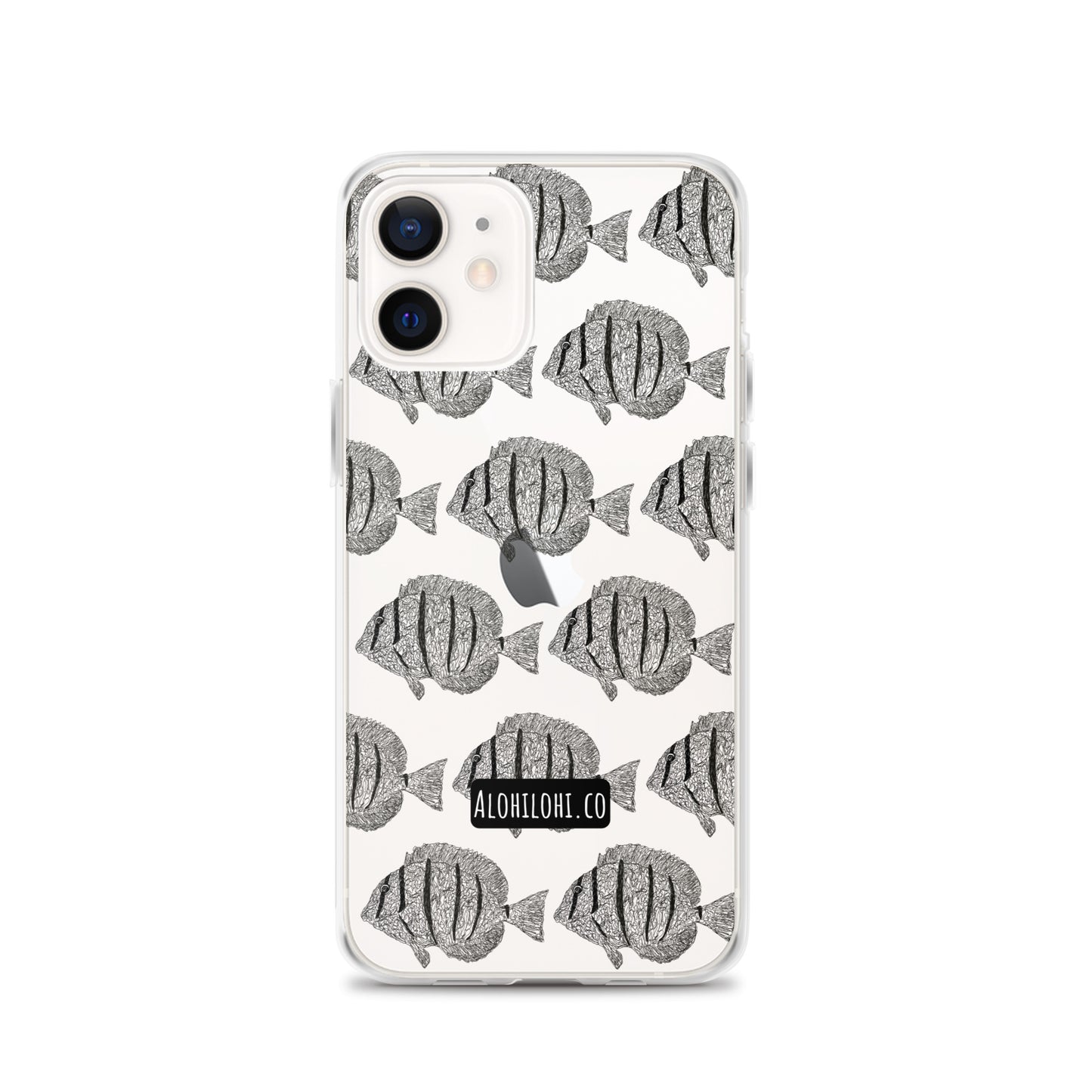 Manini (B&W) - Clear iPhone Case