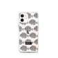 Manini (B&W) - Clear iPhone Case