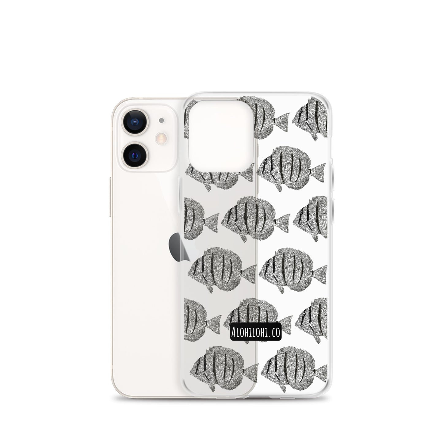 Manini (B&W) - Clear iPhone Case