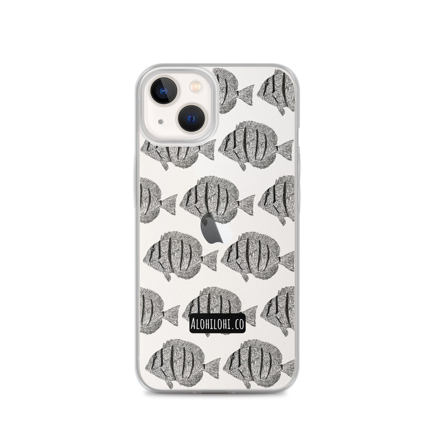 Manini (B&W) - Clear iPhone Case