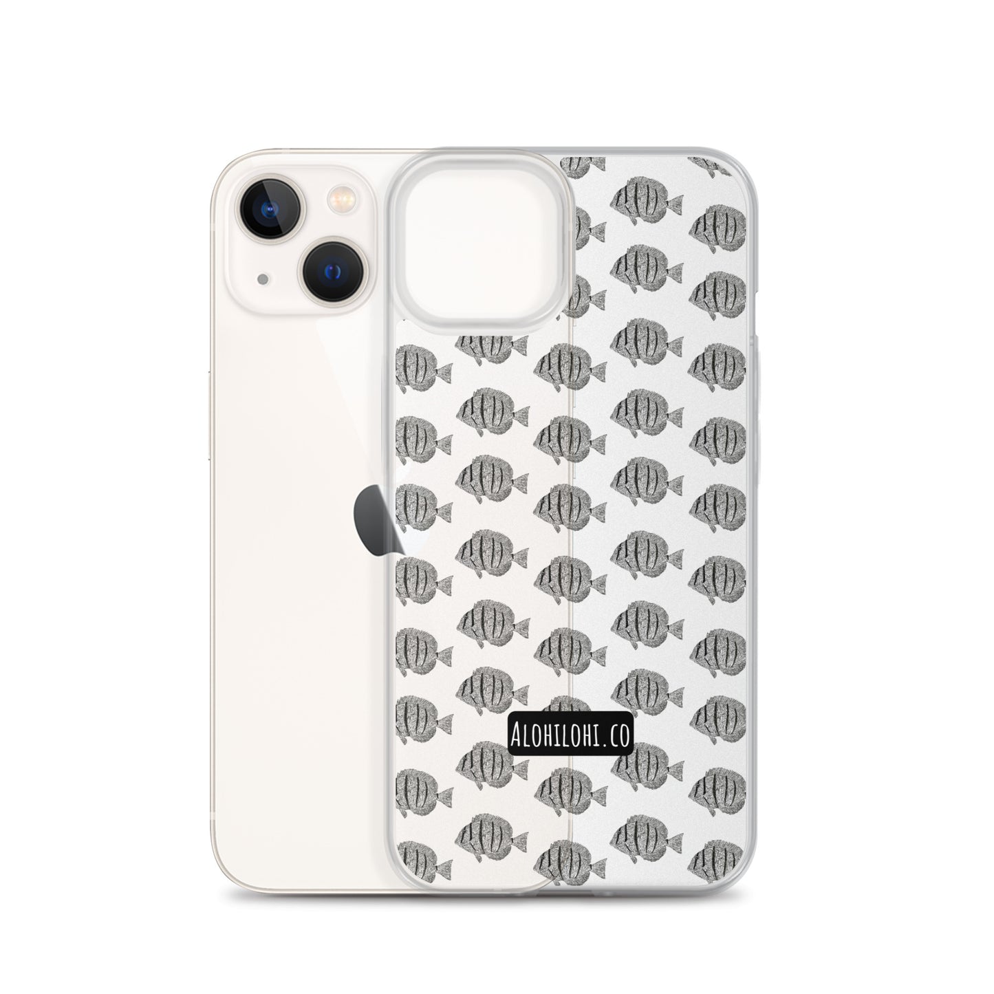 Manini (B&W) (s) - Clear iPhone Case