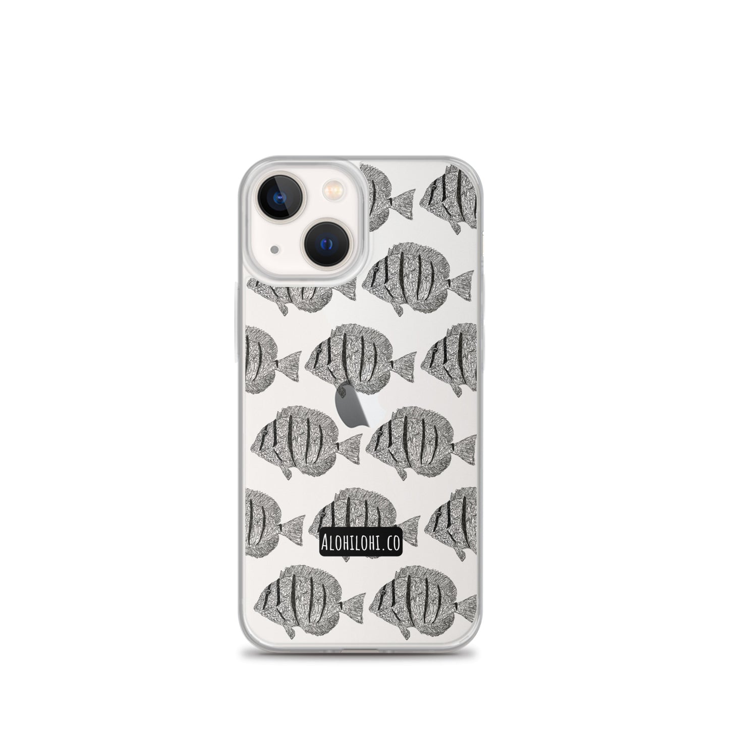 Manini (B&W) - Clear iPhone Case