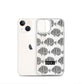 Manini (B&W) - Clear iPhone Case