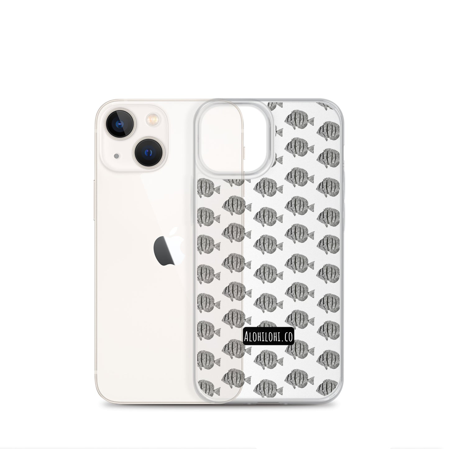 Manini (B&W) (s) - Clear iPhone Case