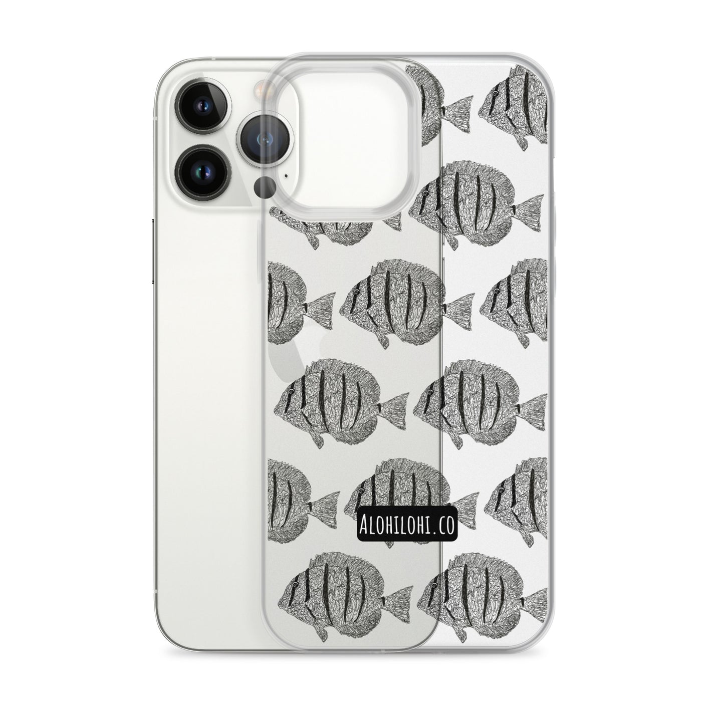 Manini (B&W) - Clear iPhone Case