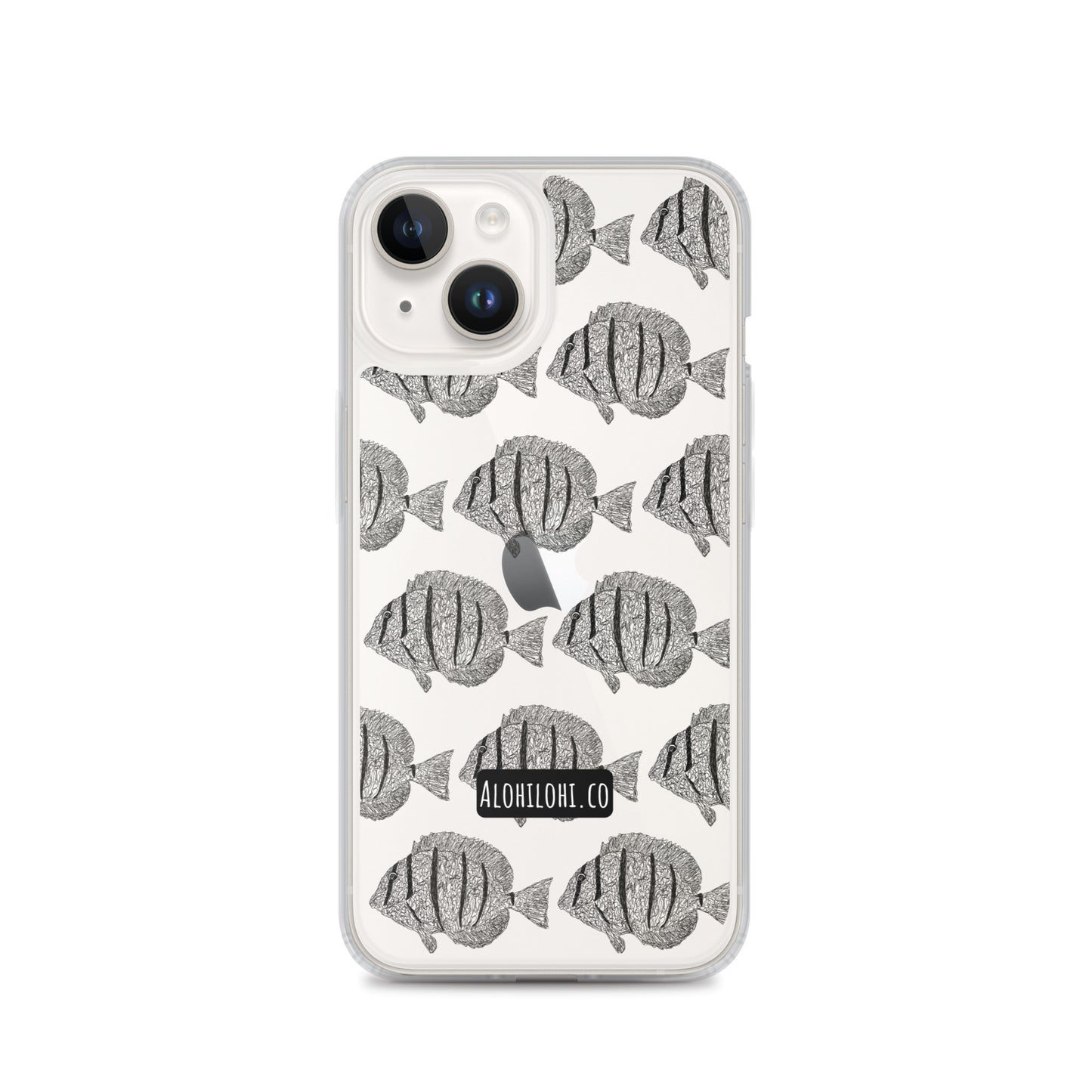 Manini (B&W) - Clear iPhone Case