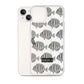 Manini (B&W) - Clear iPhone Case