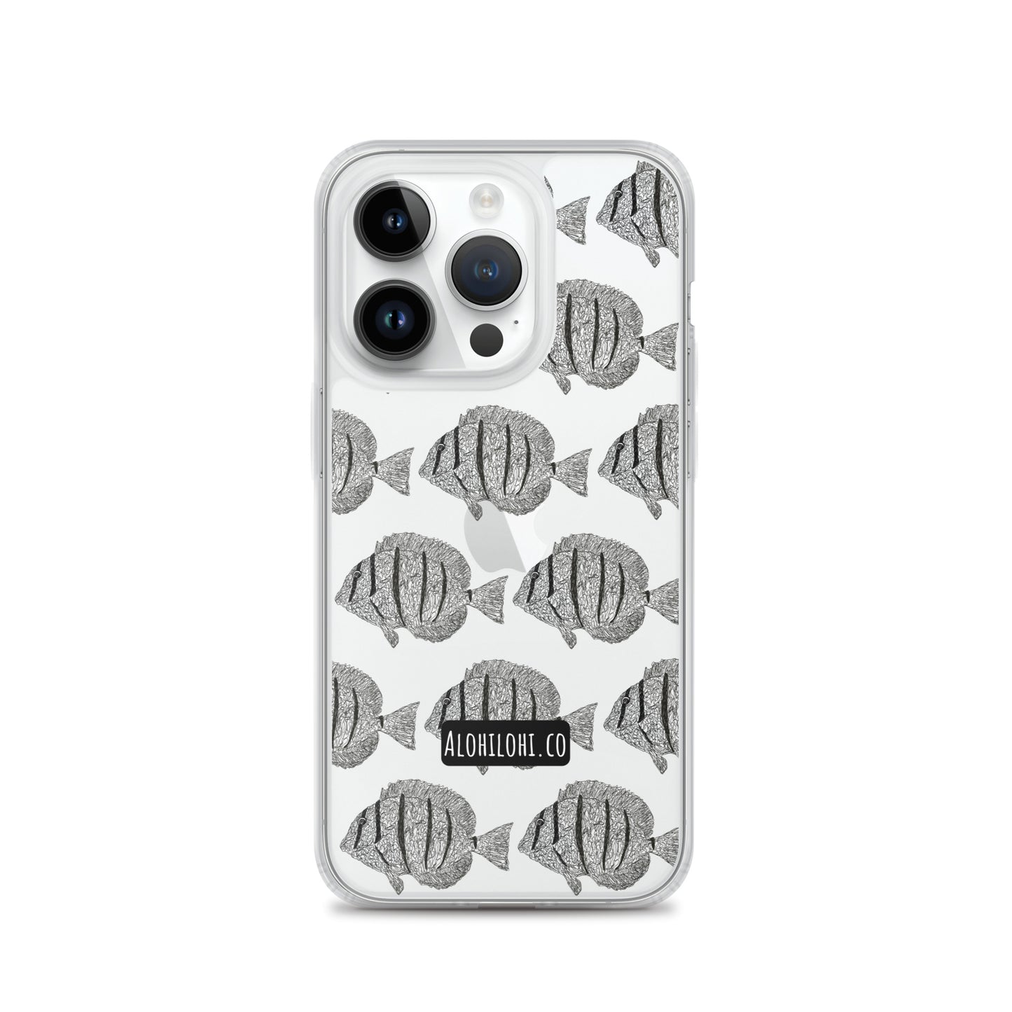 Manini (B&W) - Clear iPhone Case