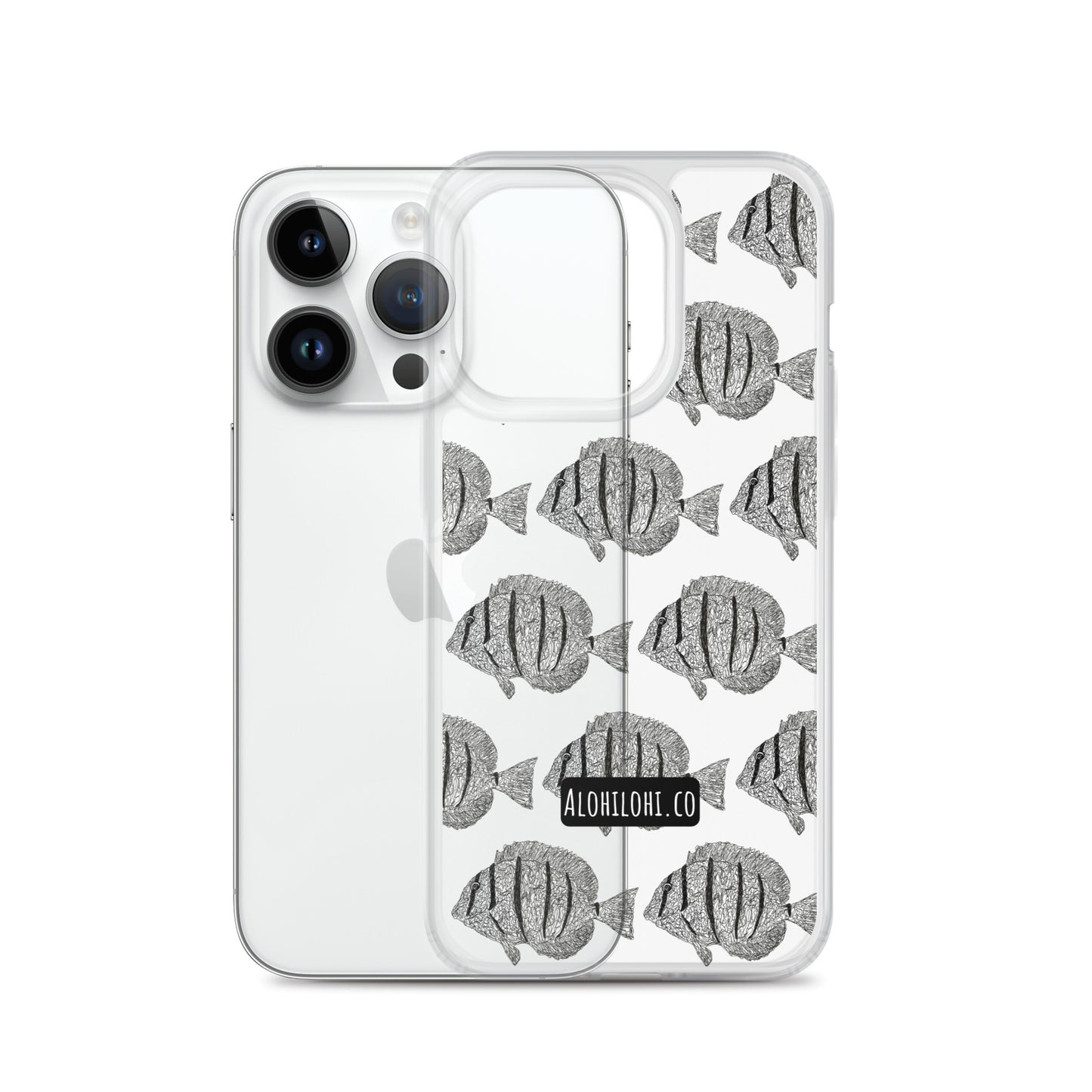 Manini (B&W) - Clear iPhone Case