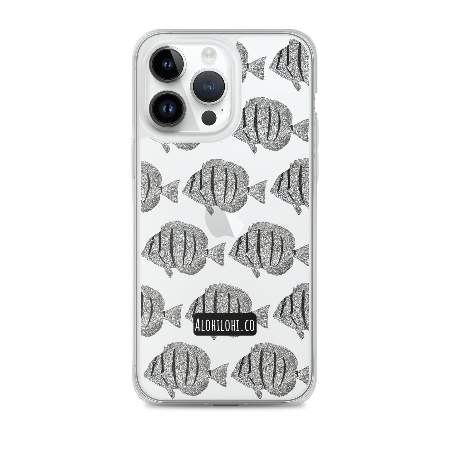 Manini (B&W) - Clear iPhone Case