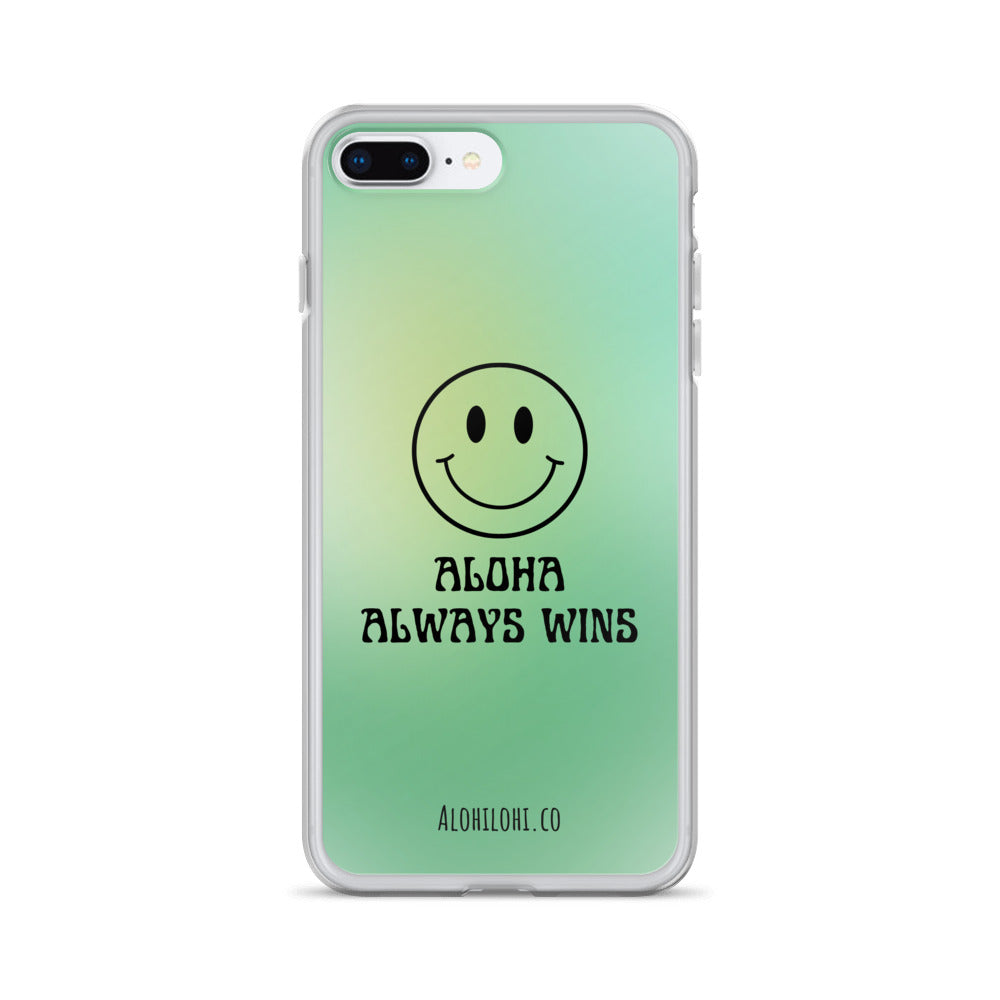 Aloha Always Wins (1) - Clear iPhone Case