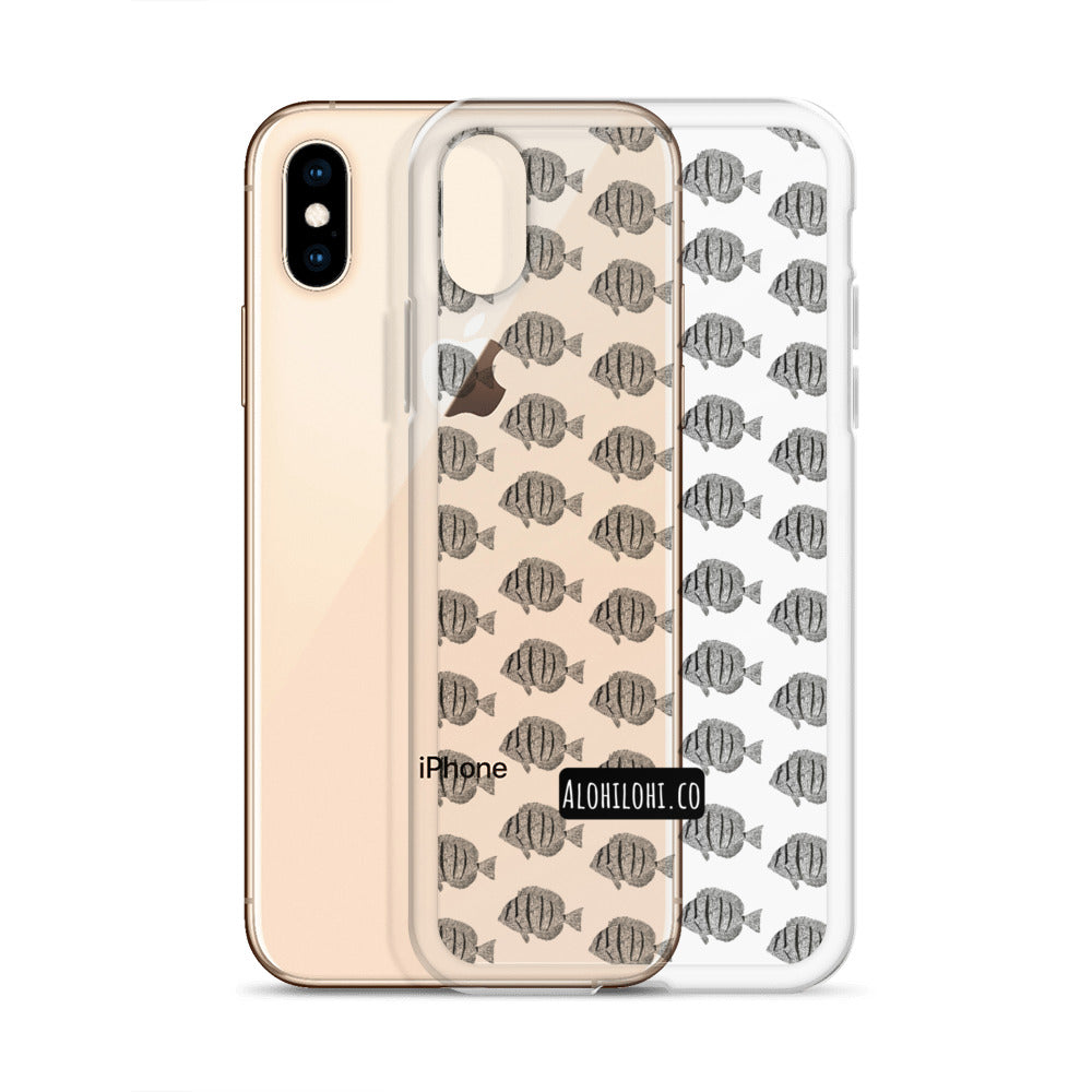 Manini (B&W) (s) - Clear iPhone Case