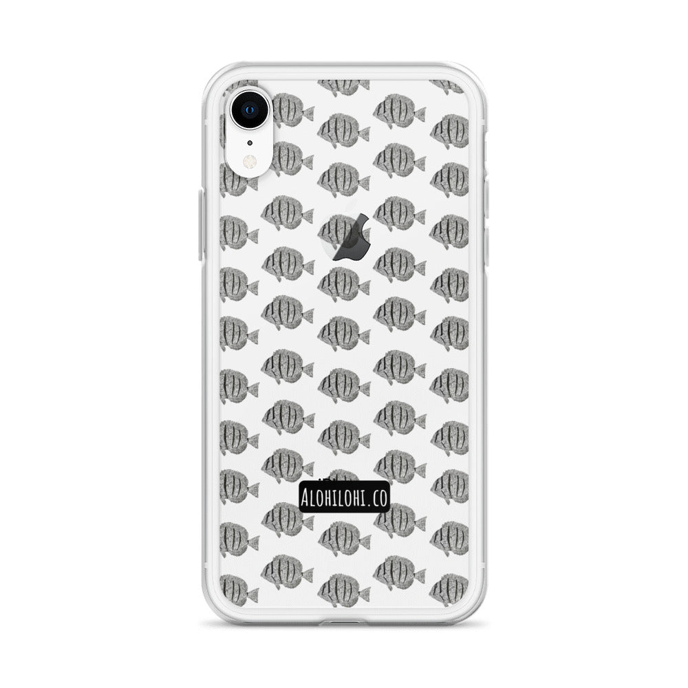 Manini (B&W) (s) - Clear iPhone Case