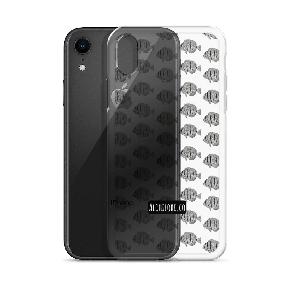 Manini (B&W) (s) - Clear iPhone Case