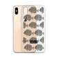 Manini (B&W) - Clear iPhone Case